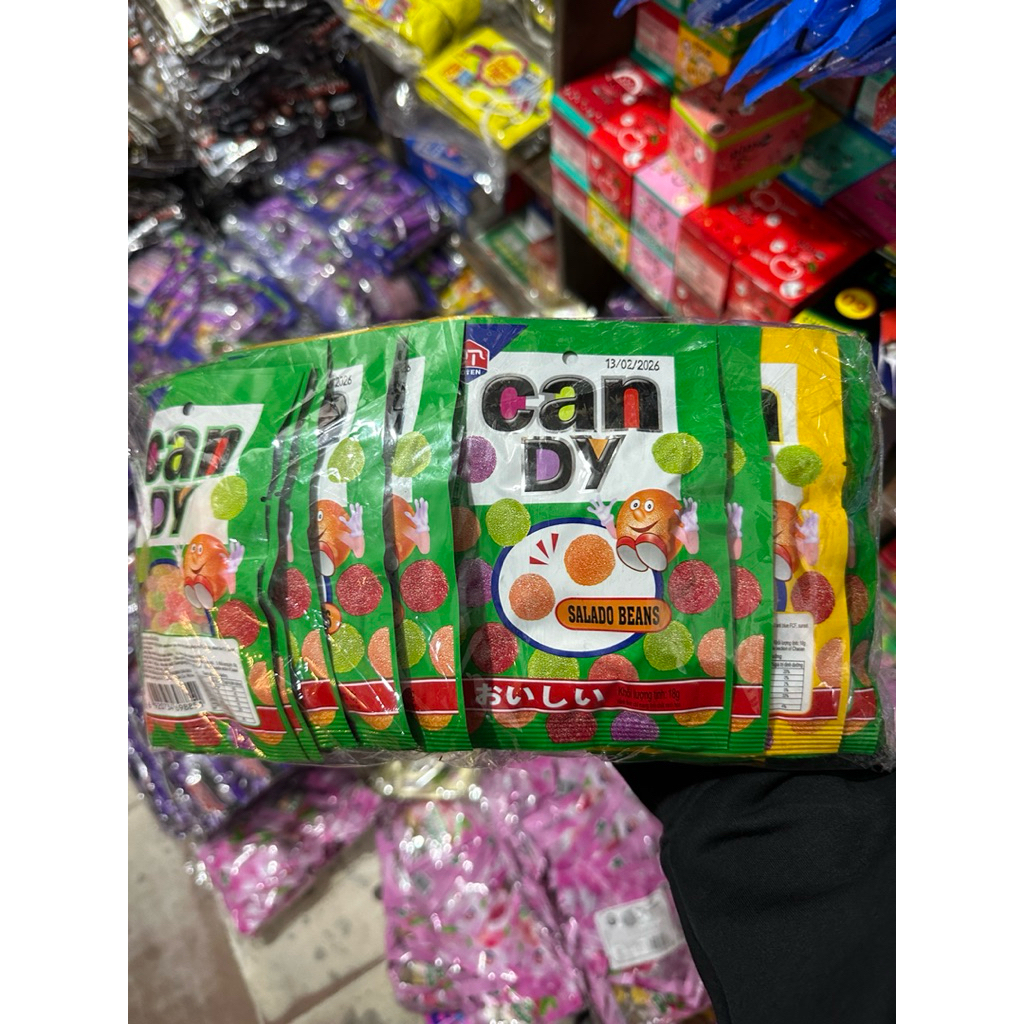 (bịch 20 gói) Kẹo Candy vị trái cây tẩm đường đồ ăn tuổi thơ