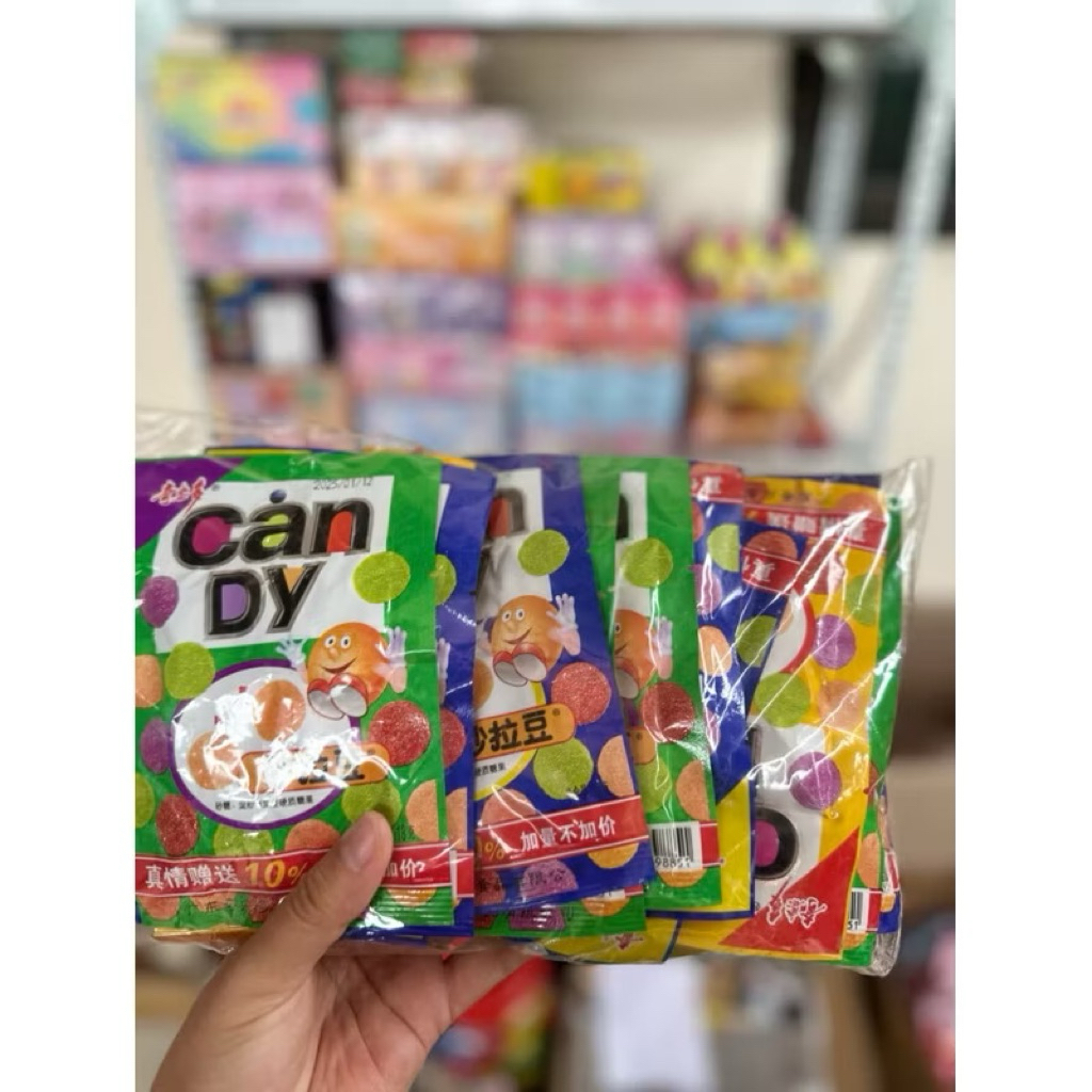 (bịch 20 gói) Kẹo Candy vị trái cây tẩm đường đồ ăn tuổi thơ
