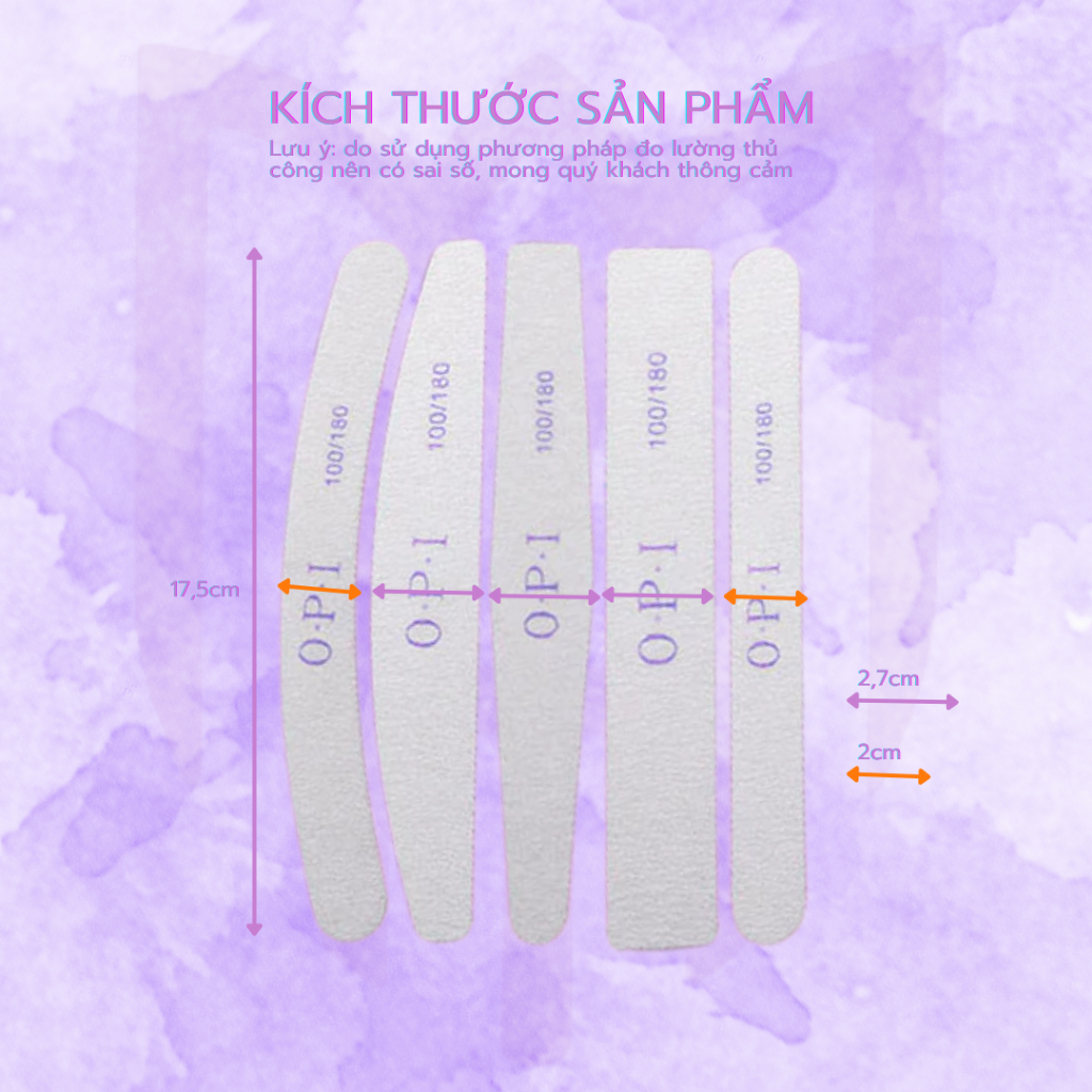[Mua5Tặng1] Dũa Móng Đẹp OPI - Tạo Form Móng, Phá Gel, Phá Bột - Nhiều Mẫu, Chuyên Nghiệp
