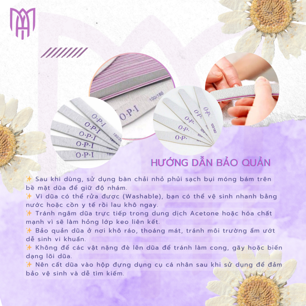 [Mua5Tặng1] Dũa Móng Đẹp OPI - Tạo Form Móng, Phá Gel, Phá Bột - Nhiều Mẫu, Chuyên Nghiệp