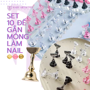 Set 10 Đế Cờ Giá Đỡ Mary Artistry Gắn Móng Mẫu Giả Tập Sơn Vẽ Làm Nailbox - Nhiều Mẫu Đế