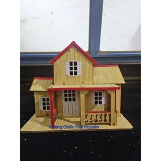 Mô hình nhà steam lắp ghép bằng bìa carton 5 lớp sáng tạo ngang 45cm