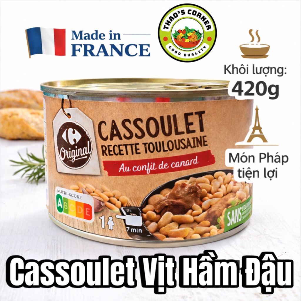 THỊT VỊT HẦM ĐẬU CASSOULET 420G - PHÁP