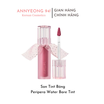 Son Tint Bóng Peripera Water Bare Tint 3.8g - Lên Màu Trong Trẻo, Căng Mọng