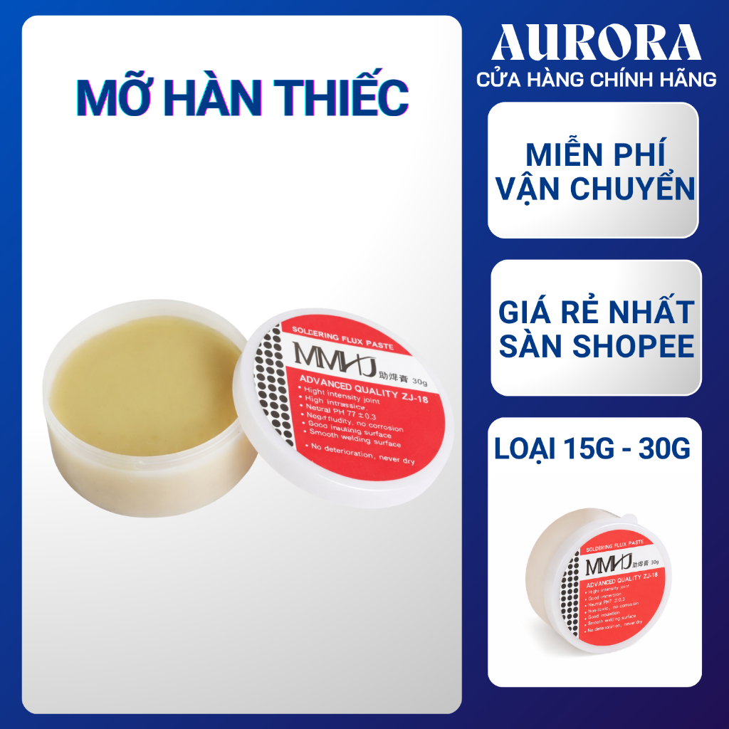 Mỡ hàn thiếc cao cấp mỡ trợ hàn chì loại tốt siêu dính 15g, 30g
