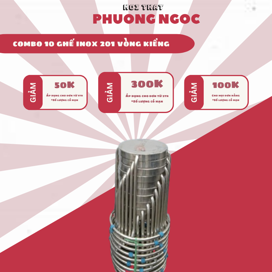 GHế INOX Có Vòng Kiềng- ăn cơm, ăn tiệc (combo từ 5>10 cái)