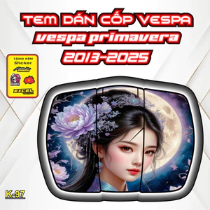 Bộ Tem Dán Chống Trầy Nhựa Nhám VESPA 2013-2025 - Decal Bảo Vệ Cao Cấp, Chống Nước, Bền Màu Mẫu Mỹ nhân.