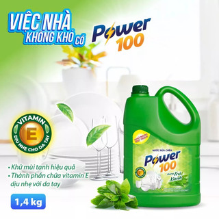 Nước Rửa Chén Power100 Tiết Kiệm - Hương Trà Xanh Lô Hội