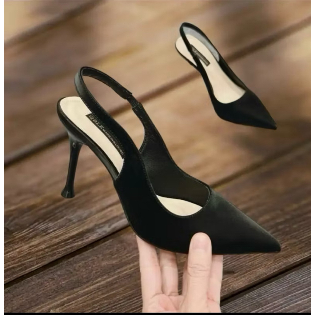 [ bigsize 35-41 ] Giầy cao gót mũi nhọn chất da mềm mịn gót 7p - 9p B09