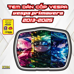 Bộ Tem Nhựa Nhám VESPA Mẫu Hoạt hình / mỹ nhân - Thiết Kế Tinh Tế, Tạo Điểm Nhấn Sang Trọng Cho Xe.