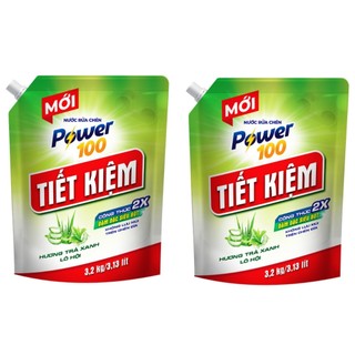 Nước Rửa Chén Power100 Tiết Kiệm - Hương Trà Xanh Lô Hội