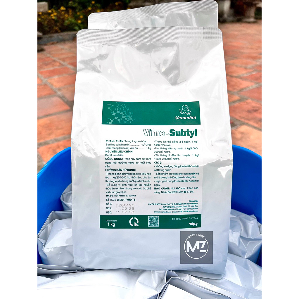 Men Vi Sinh Vime-Subtyl (cá) xử lý mùn bã hữu cơ, cải thiện môi trường ao nuôi, gói (1kg)