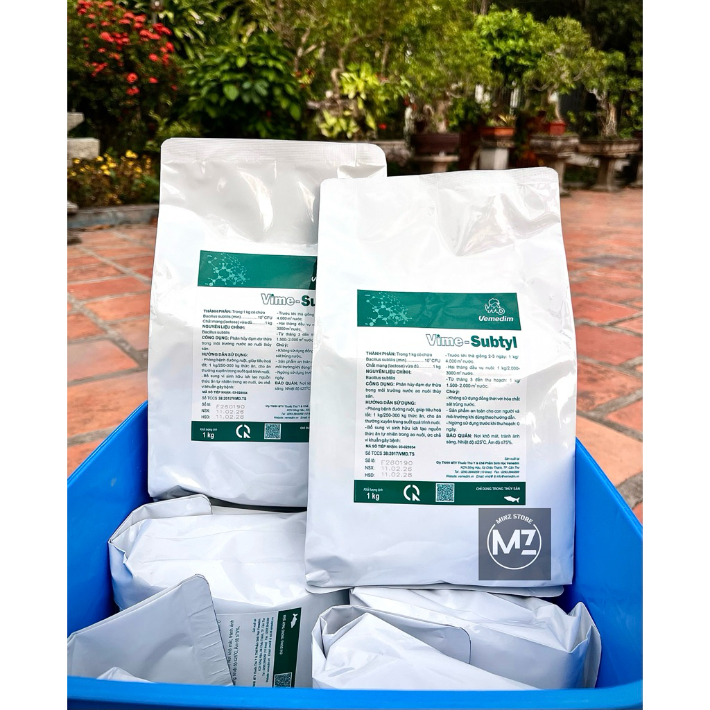 Men Vi Sinh Vime-Subtyl (cá) xử lý mùn bã hữu cơ, cải thiện môi trường ao nuôi, gói (1kg)
