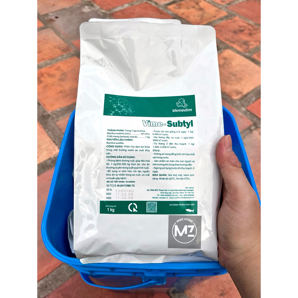 Men Vi Sinh Vime-Subtyl (cá) xử lý mùn bã hữu cơ, cải thiện môi trường ao nuôi, gói (1kg)