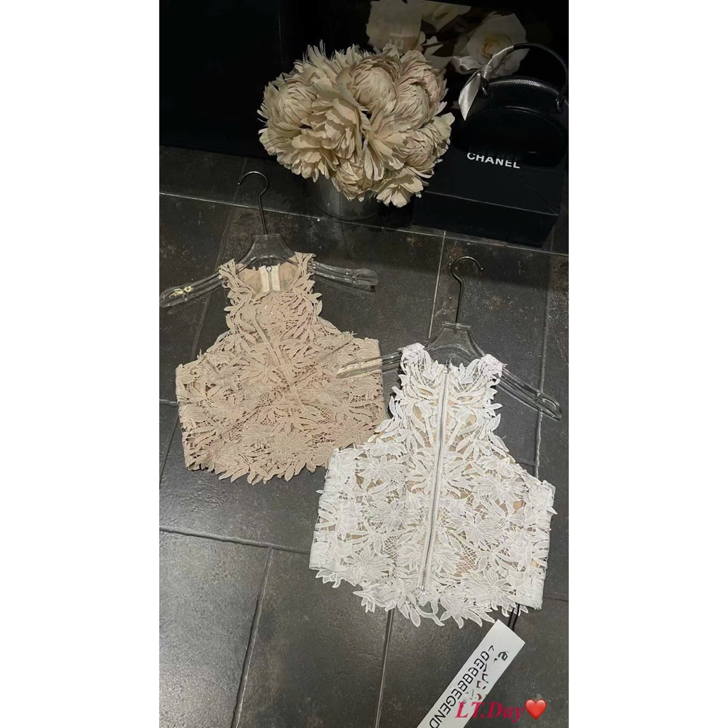 Set áo yếm ren chân váy xoè