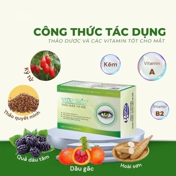 Viên Uống Bổ Mắt Thảo Dược - Bổ sung dưỡng chất cho mắt, Giảm mỏi mắt, khô mắt, Giúp mắt sáng hơn - Hộp 30 viên