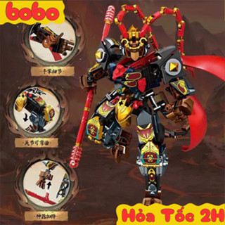 [Hộp Đẹp] Đồ Chơi Black Myth Wukong Tôn Ngộ Không Mô hình Lắp Ráp Mech Warrior 397 PCS Xếp Hình Robot, Bảo Hành Bởi Bobo