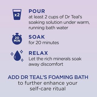 Muối tắm Epsom tẩy tế bào chết Dr Teal's Epsom Salt Soaking Solution,1.36kg
