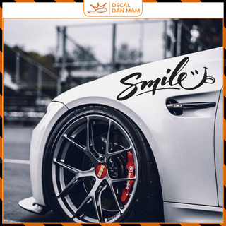Decal chữ Smile dán đa vị trí ô tô xe máy, chất liêu PVC cao cấp (TC011)