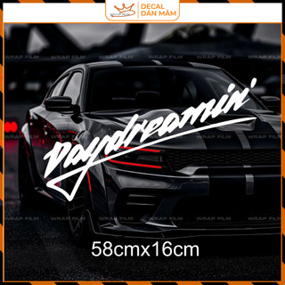 Tem kính lái chữ Daydreamin decal dán kính ô tô stance style JDM (TC005)