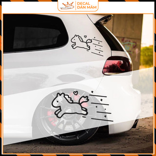 Decal hình con ngựa trang trí đa vị trí dành cho Ô tô xe máy (T.02)