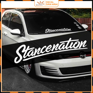 Tem kính lái STANCENATION decal dán kính ô tô stance style JDM tem chữ dán xe