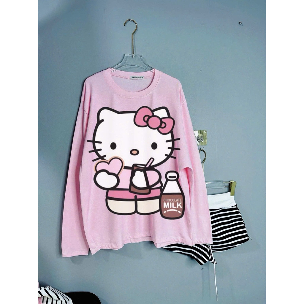 Set Bộ HELLO KITTY Tay Dài Mix Đùi Dễ Thương