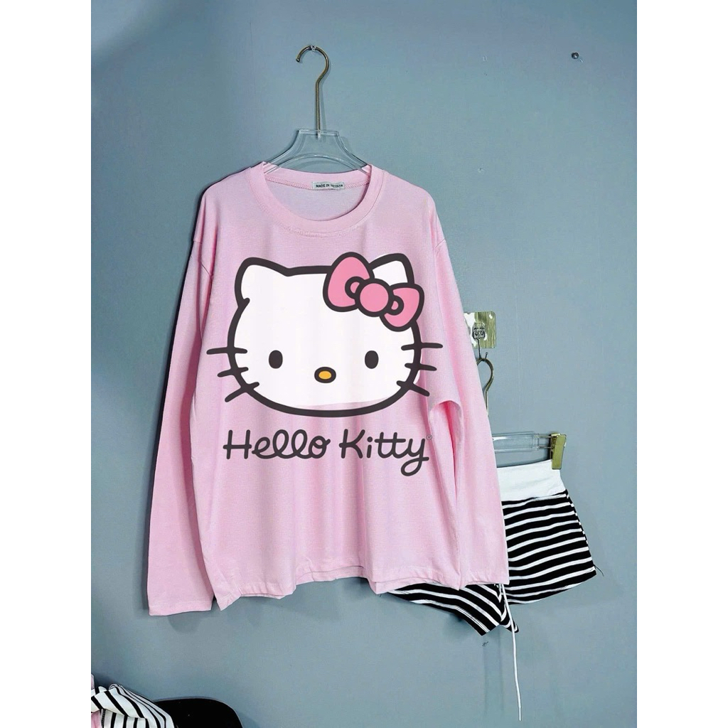 Set Bộ HELLO KITTY Tay Dài Mix Đùi Dễ Thương