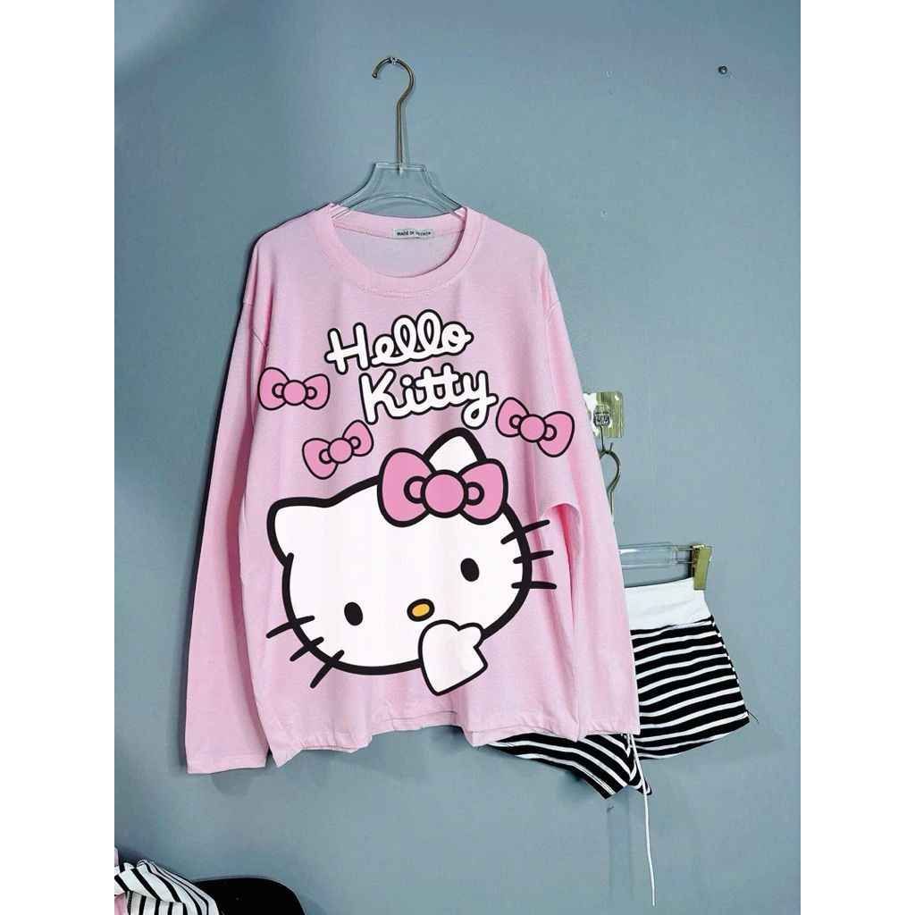 Set Bộ HELLO KITTY Tay Dài Mix Đùi Dễ Thương
