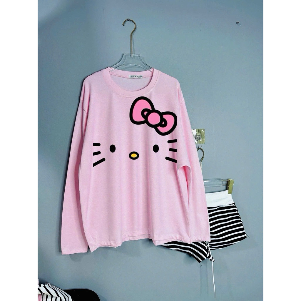 Set Bộ HELLO KITTY Tay Dài Mix Đùi Dễ Thương