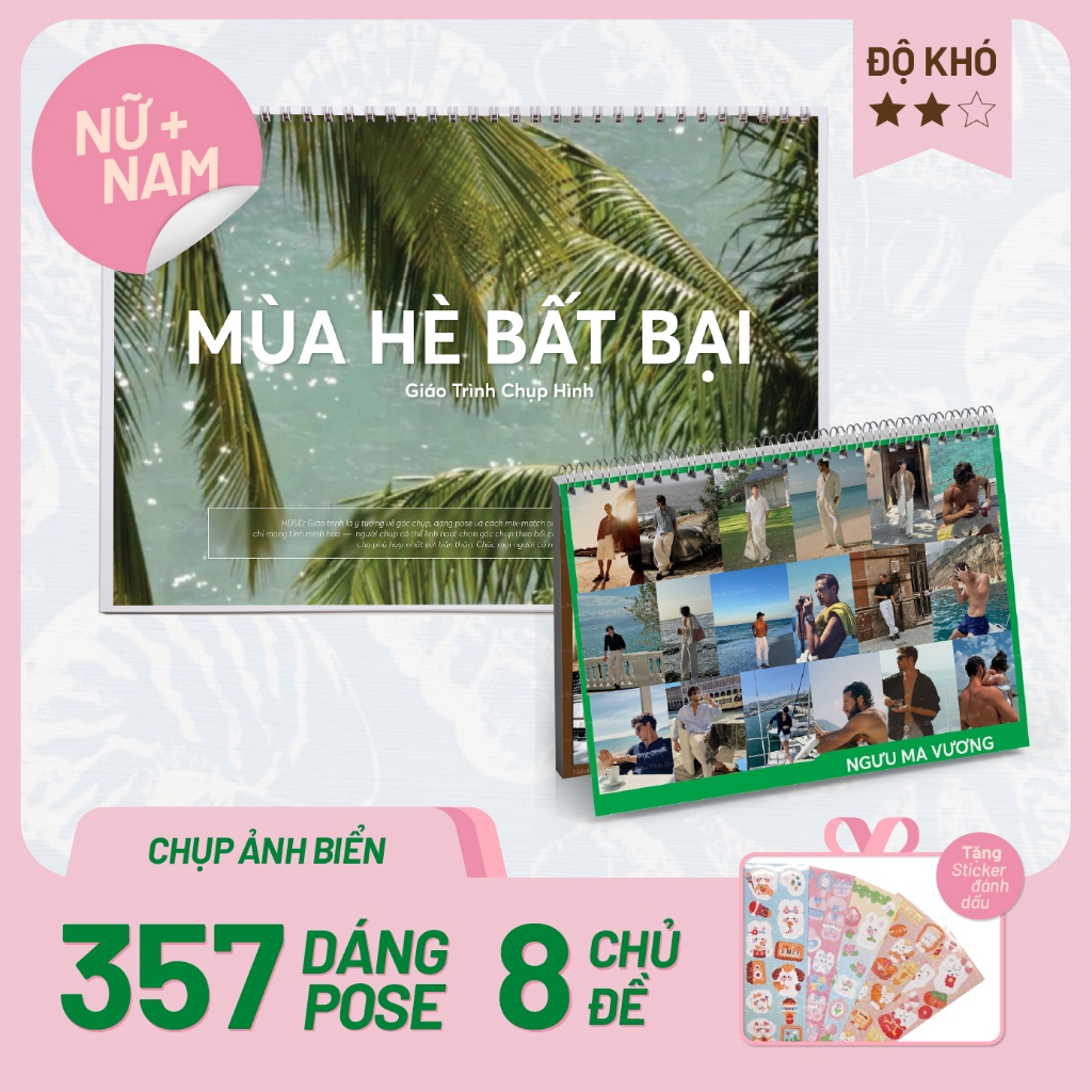 Giáo Trình Chụp Ảnh Đi Biển cho Nữ: Mùa Hè Bất Bại (Mã HE2)