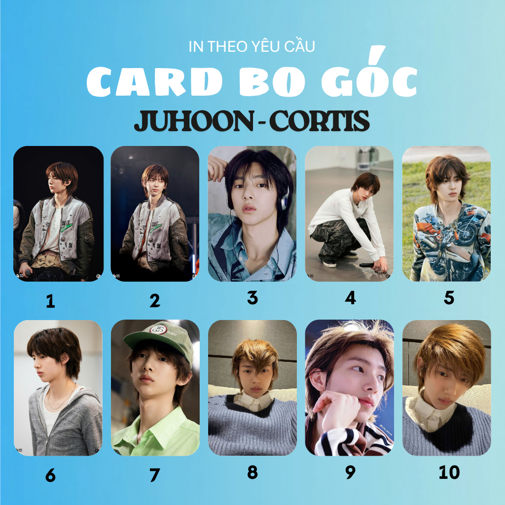 JUHOON - CORTIS] Card bo góc, photocard nhóm nhạc trẻ Hàn Quốc