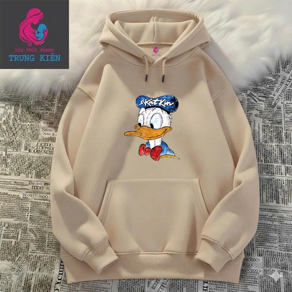 Áo Hoodie Trẻ Em Nỉ Cotton Mềm Mịn, Hình con vit SKATKIN , Phong Cách Thời Trang Thu Đông  CHO BÉ TRAI BÉ GÁI .