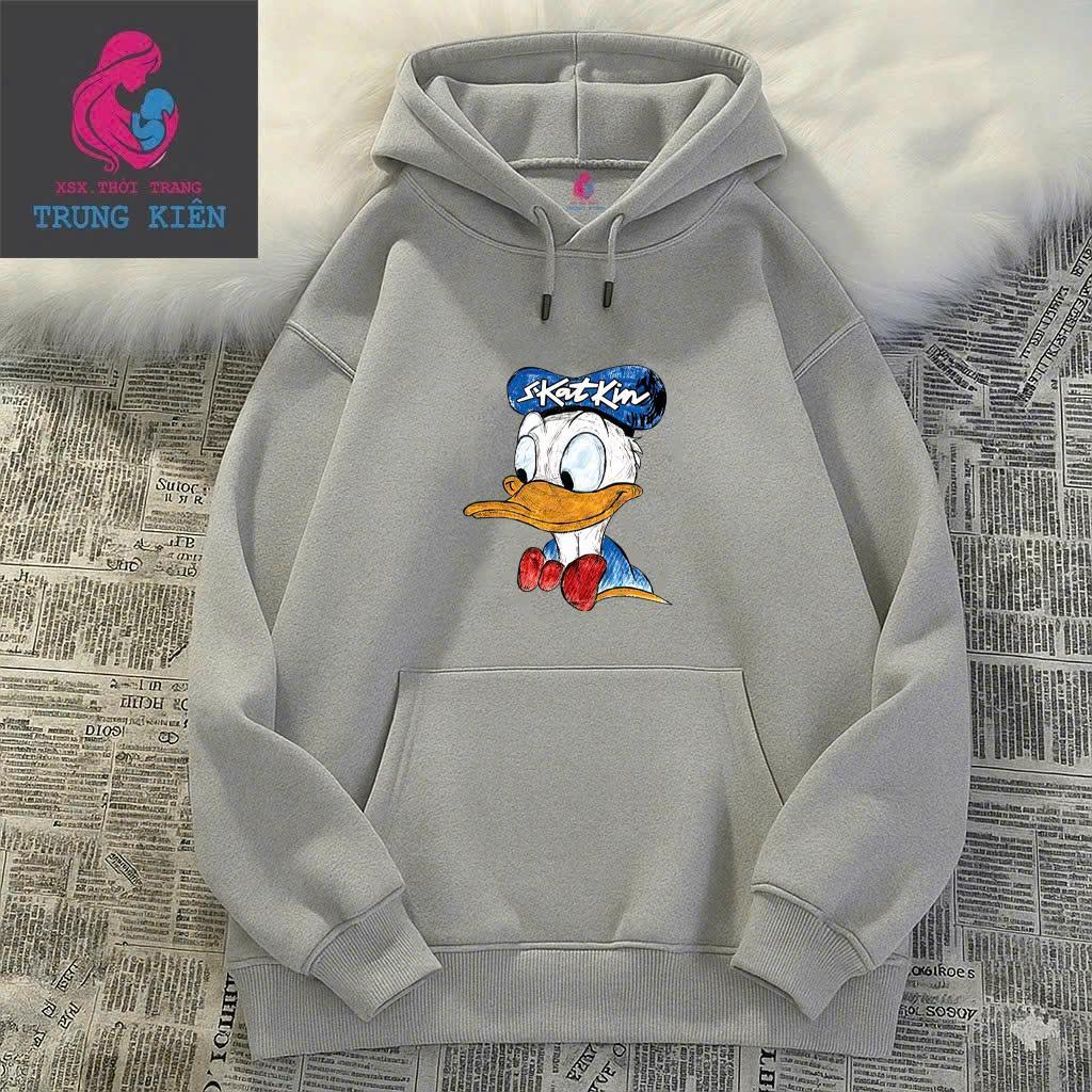 Áo Hoodie Trẻ Em Nỉ Cotton Mềm Mịn, Hình con vit SKATKIN , Phong Cách Thời Trang Thu Đông  CHO BÉ TRAI BÉ GÁI .