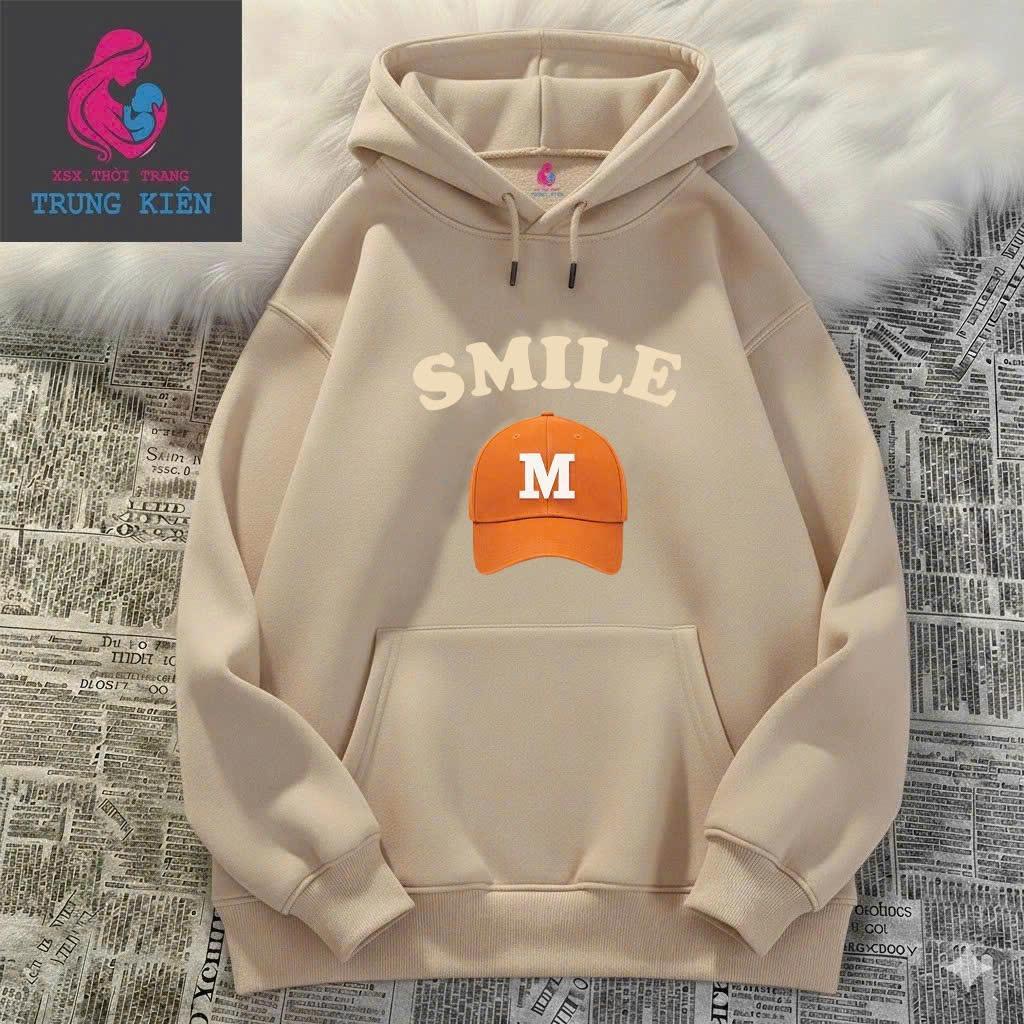 Áo Hoodie Trẻ Em Nỉ Cotton Mềm Mịn, Hình MŨ SMILE, Phong Cách Thời Trang Thu Đông CHO CÁC BE TRAI BÉ GÁI .