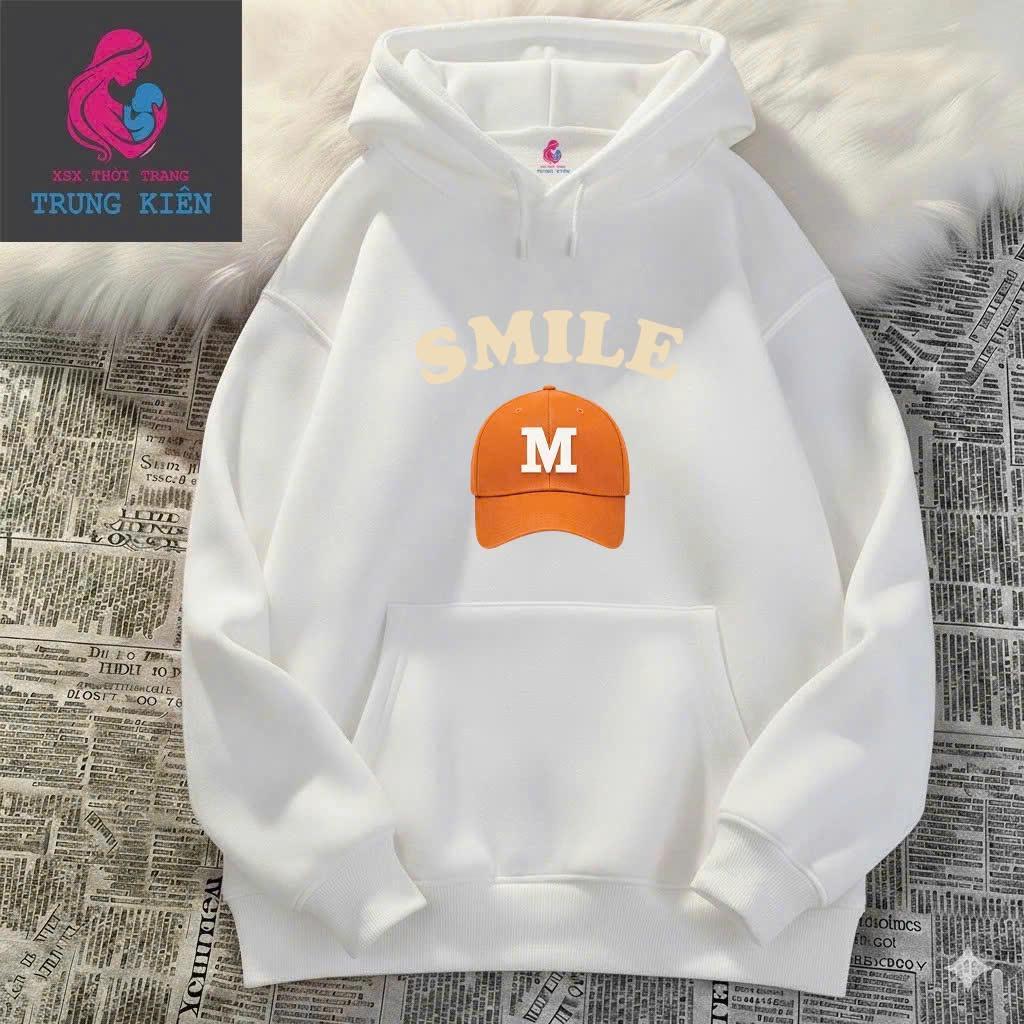Áo Hoodie Trẻ Em Nỉ Cotton Mềm Mịn, Hình MŨ SMILE, Phong Cách Thời Trang Thu Đông CHO CÁC BE TRAI BÉ GÁI .