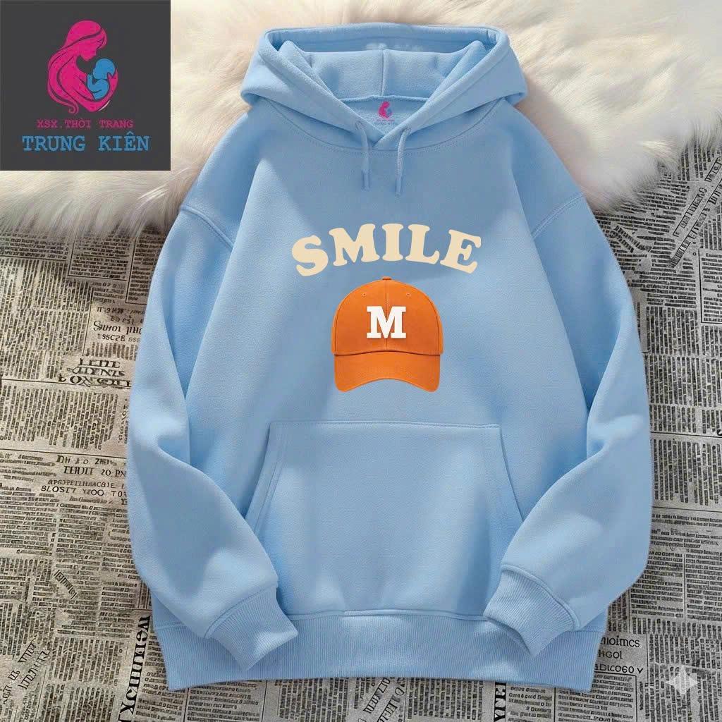 Áo Hoodie Trẻ Em Nỉ Cotton Mềm Mịn, Hình MŨ SMILE, Phong Cách Thời Trang Thu Đông CHO CÁC BE TRAI BÉ GÁI .