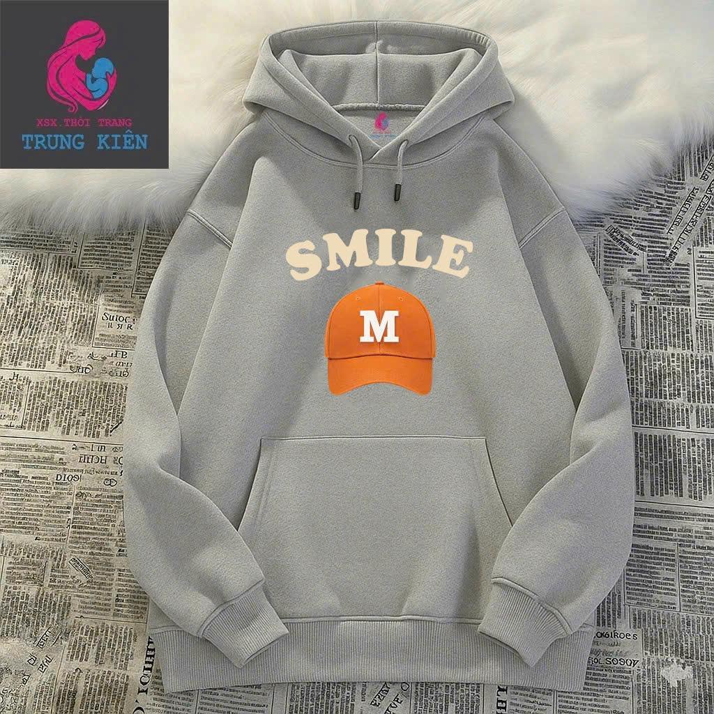 Áo Hoodie Trẻ Em Nỉ Cotton Mềm Mịn, Hình MŨ SMILE, Phong Cách Thời Trang Thu Đông CHO CÁC BE TRAI BÉ GÁI .