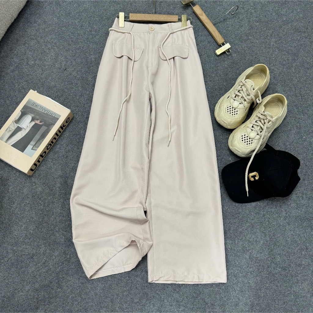 Quần Dài Nữ Ống Rộng Bigsize Cạp Cao Siêu Hách Dáng, Quần Ống Suông Bigsize Nữ Nắp Vải Cotton Lạnh Mềm Mát QDNT