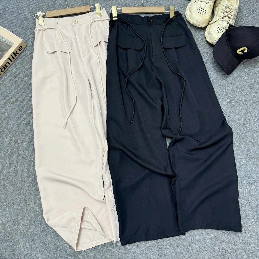 Quần Dài Nữ Ống Rộng Bigsize Cạp Cao Siêu Hách Dáng, Quần Ống Suông Bigsize Nữ Nắp Vải Cotton Lạnh Mềm Mát QDNT