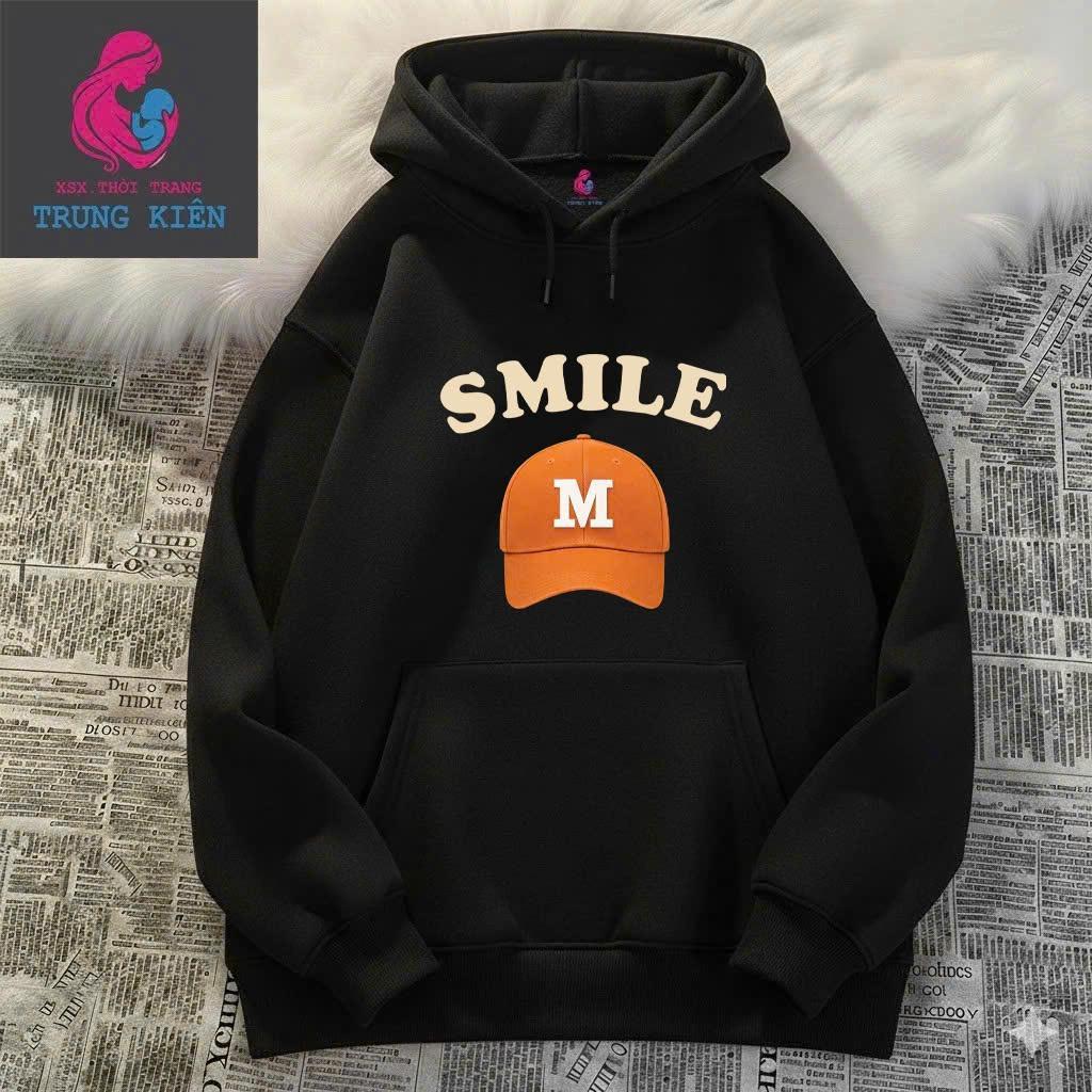 Áo Hoodie Trẻ Em Nỉ Cotton Mềm Mịn, Hình MŨ SMILE, Phong Cách Thời Trang Thu Đông CHO CÁC BE TRAI BÉ GÁI .