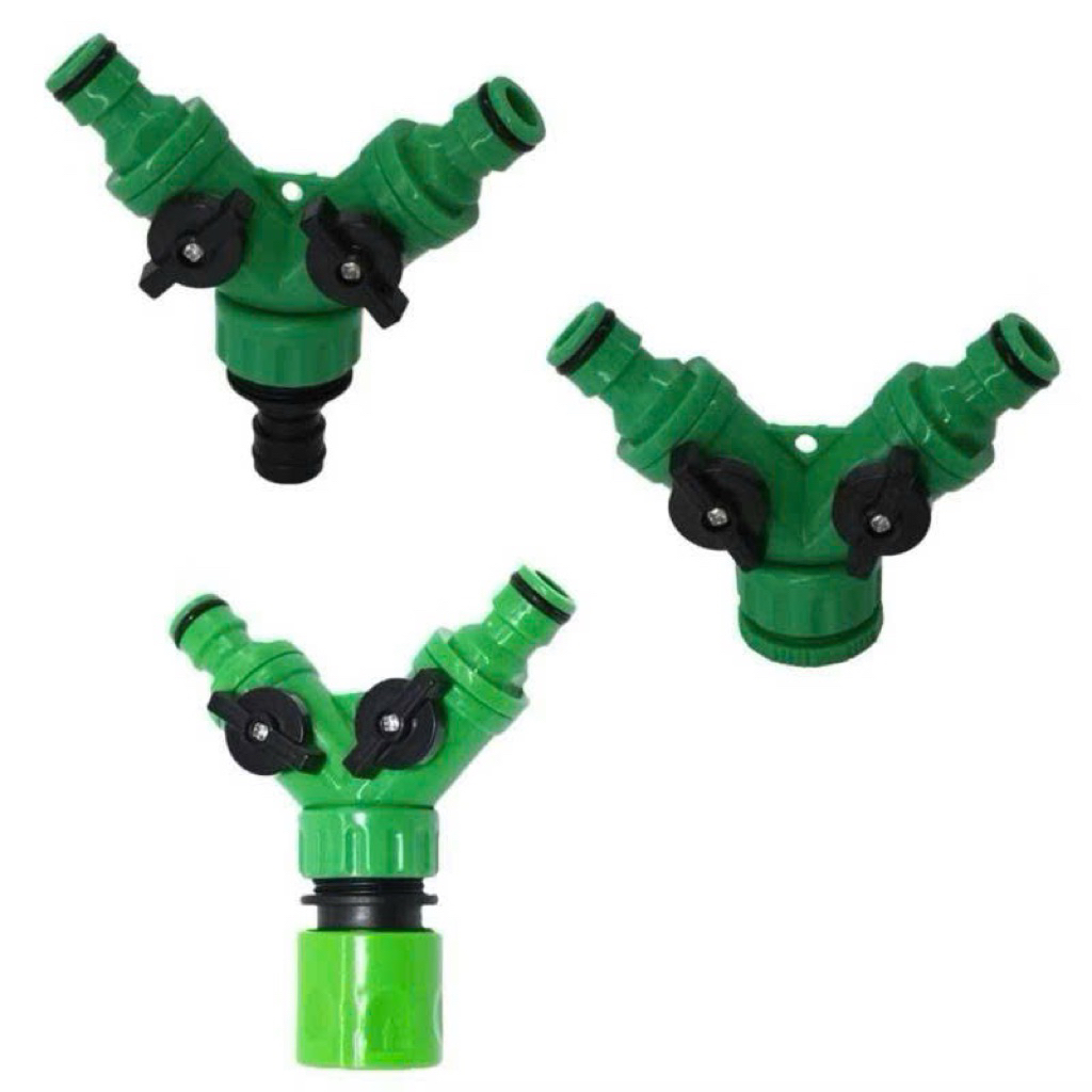 Đầu nối nhanh chia 2, Y chia 2 có van khóa, Khớp nối nhanh chia 2