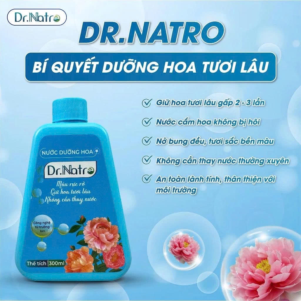 Nước dưỡng hoa Dr Natro giúp hoa tươi lâu 300ml