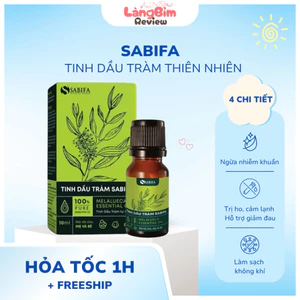 Tinh Dầu Tràm Thiên Nhiên SABIFA, Tinh Dầu Bôi Cho Người Lớn, Trẻ Em, Ngăn Ngừa Nhiễm Khuẩn, Sử Dụng Tiện Lợi Chính Hãng