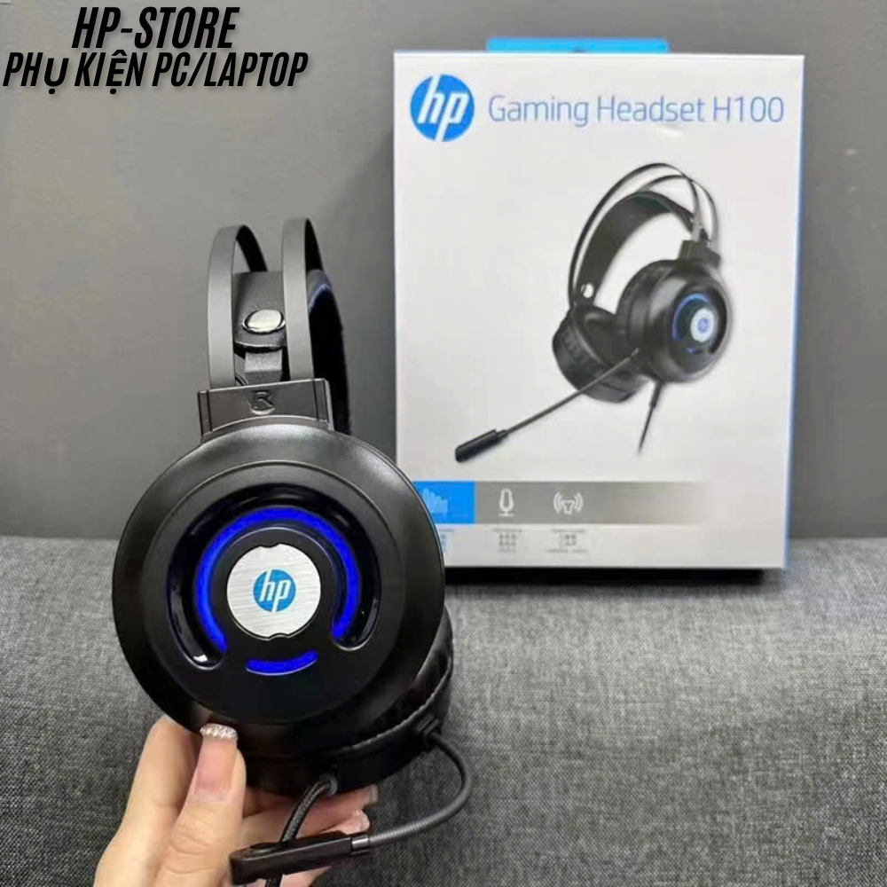 Tai nghe Gaming HP H100 Leb RGB kết nối cổng USB 7.1 âm thanh cực hay, có Mic, chuyên Game cho PC/Laptop