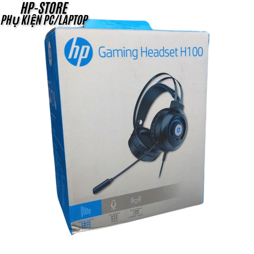 Tai nghe Gaming HP H100 Leb RGB kết nối cổng USB 7.1 âm thanh cực hay, có Mic, chuyên Game cho PC/Laptop