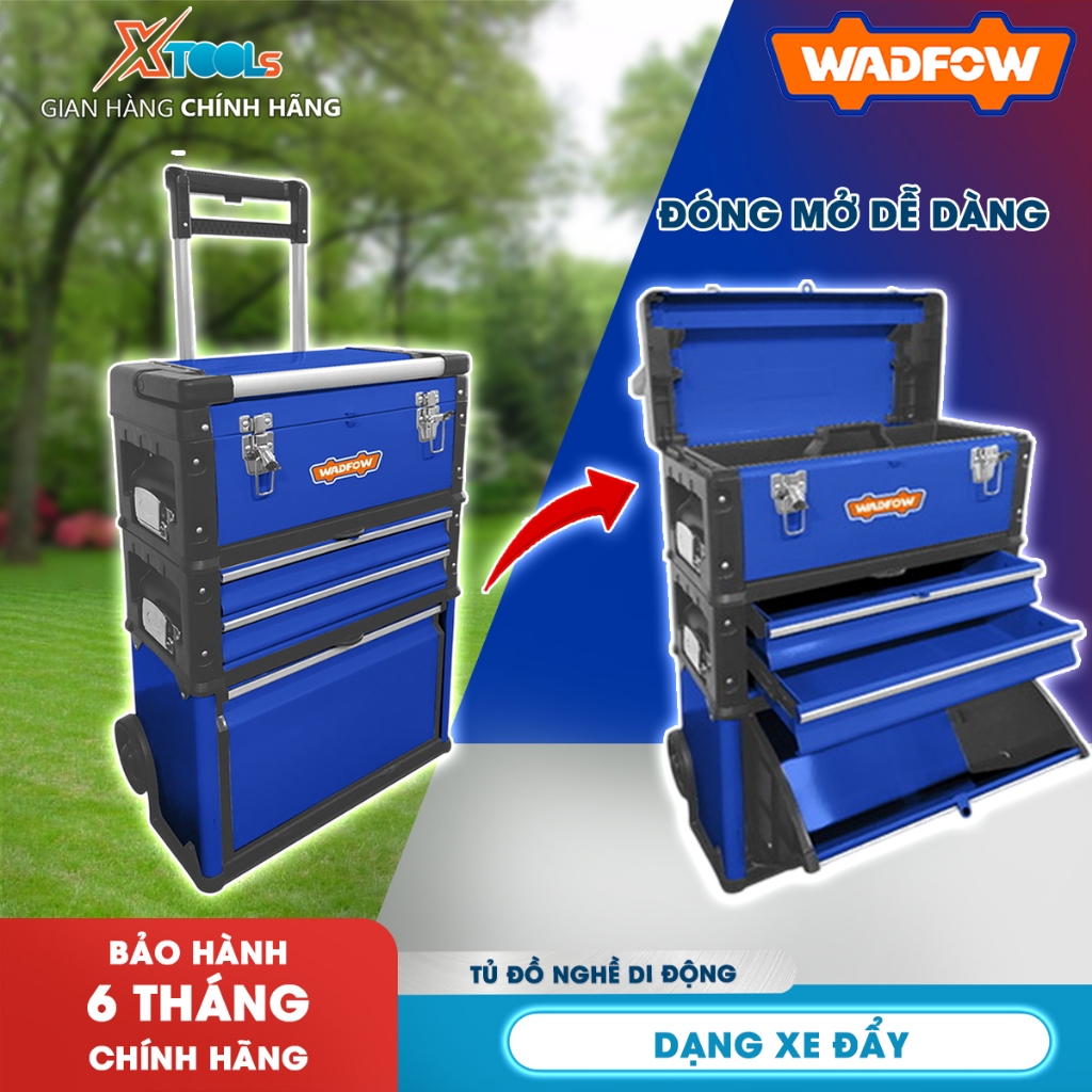 Tủ đồ nghề kiểu xe đẩy WADFOW WTB6A72 hộp đựng dụng cụ