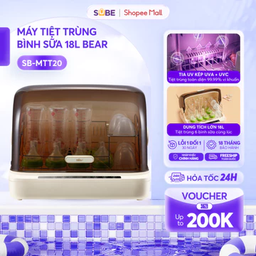Máy Tiệt Trùng Bình Sữa Bear 18L Máy Tiệt Trùng Sấy Khô Máy Tiệt Trùng UV Ti Giả Bình Sữa Máy Diệt Trùng SB-MTT20