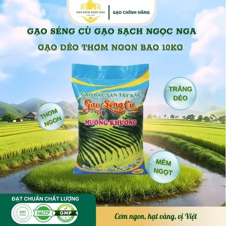 Gạo Bao 10kg Gạo Sạch Ngọc Nga, Gạo Séng Cù Mường Khương Đặc Sản Tây Bắc Thơm Ngon Tự Nhiên