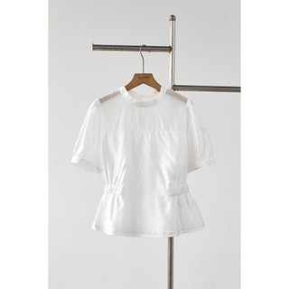 Áo Kiểu Nữ Dáng Peplum LAMER Cổ Tàu Tròn Chun Eo Cô Sở Thanh Lịch L61B26Q002